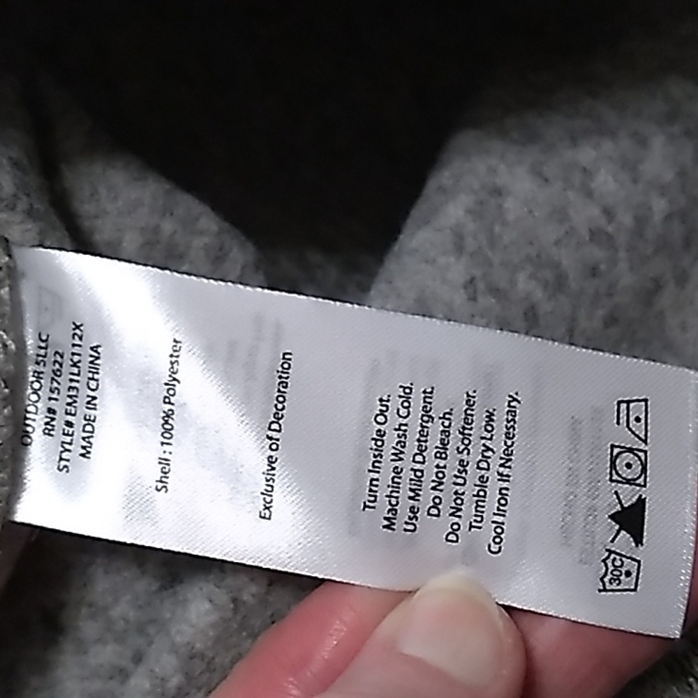 NWT Men's Eddie BAUER grey, black and white 1/4 zip pull over size 2XB - Picture 9 of 9